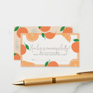 Carte D'accompagnement Quelle taille est le jeu de Baby shower Orange ven