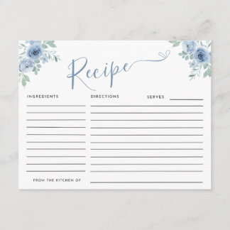 Carte D'accompagnement QUELQUE CHOSE DE BLEU AVANT DE FAIRE Recette Deman