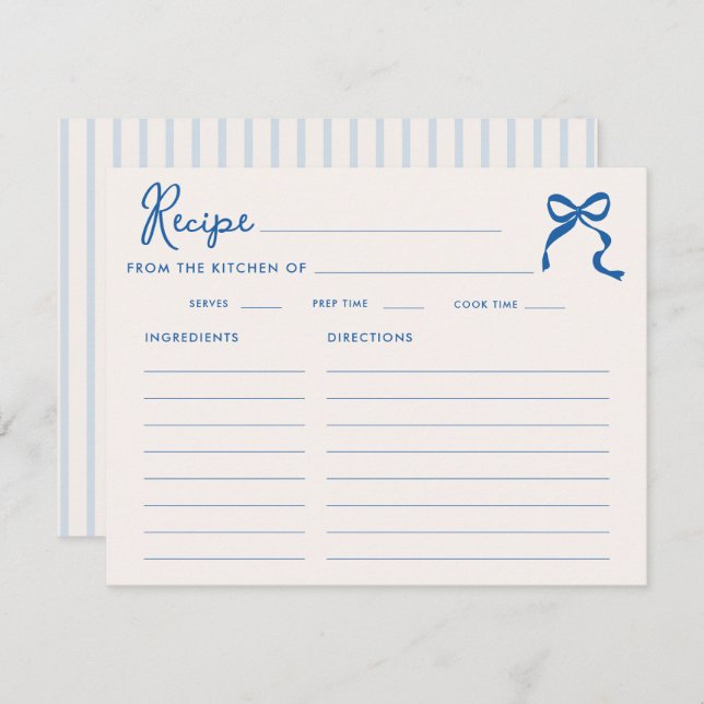 Carte D'accompagnement Quelque chose de bleu Cadre Gribouillis Arc Cérémo (Devant / Derrière)