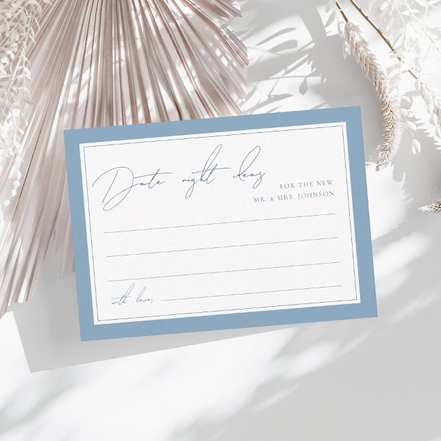 Carte D'accompagnement Quelque chose de bleu Date Night Ideas Fête des ma (Créateur téléchargé)