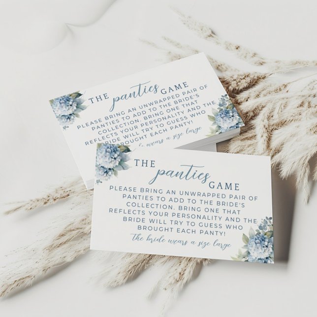 Carte D'accompagnement Quelque Chose de Bleu Hydrangea Sous-Vêtements Car (Créateur téléchargé)