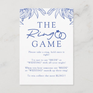 Carte D'accompagnement Quelque chose de bleu simple botanique ne pas dire