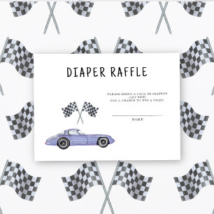 Carte D'accompagnement Race Car Baby shower - tombola de couche