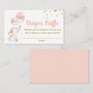 Carte D'accompagnement Raffin à couche d'éléphant rose
