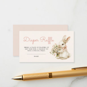 Carte D'accompagnement Raffin de Baby shower de lapin vintage