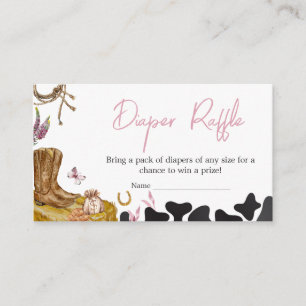 Carte D'accompagnement Raffin de Baby shower de lessive Western Cowgirl