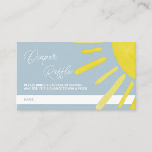 Carte D'accompagnement Raffin de couche de Baby shower solaire Sun