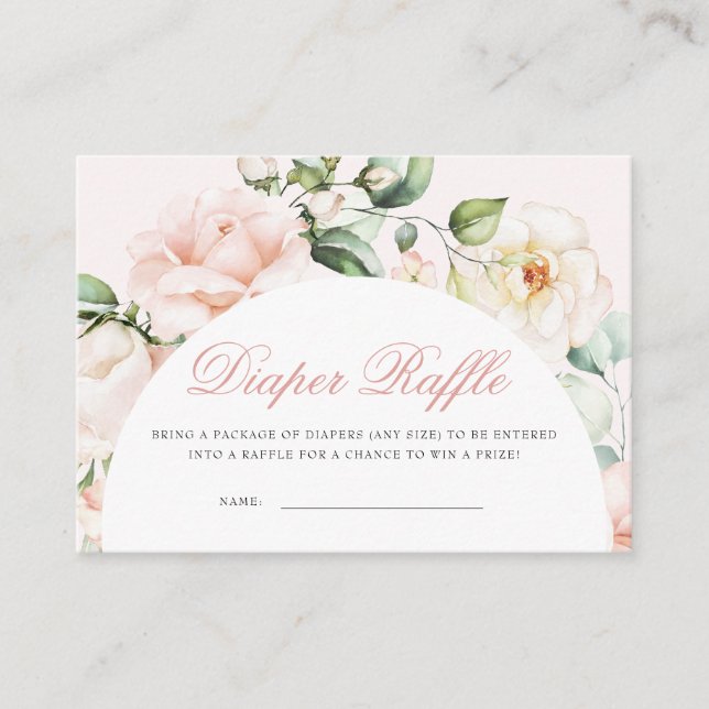 Carte D'accompagnement Raffin de couche Eucalyptus Roses Roses Roses Rose (Devant)