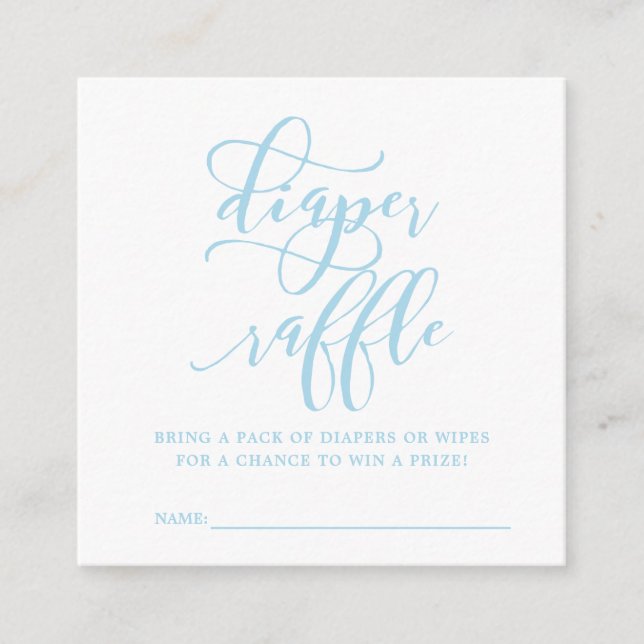 Carte D'accompagnement Raffin simple Baby shower bleu (Devant)