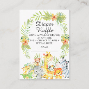 Carte D'accompagnement Raffle de Baby shower de couches Neutres de la Jun