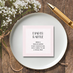 Carte D'accompagnement Raffle de Baby shower de fille rose
