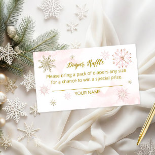 Carte D'accompagnement Raffle de Baby shower de la fille d'hiver