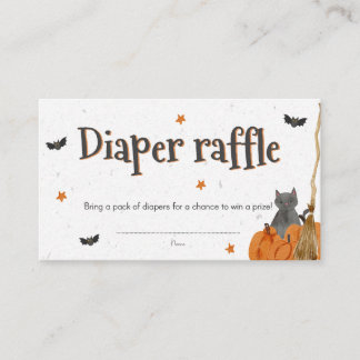 Carte D'accompagnement Raffle de couche avec thème d'Halloween mignon