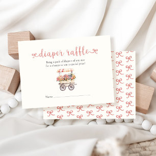 Carte D'accompagnement Raffle de couche de Baby shower cultivé localement