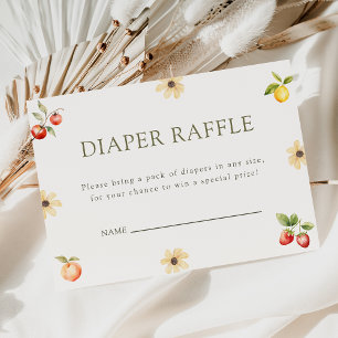 Carte D'accompagnement Raffle de couche de Baby shower cultivé localement