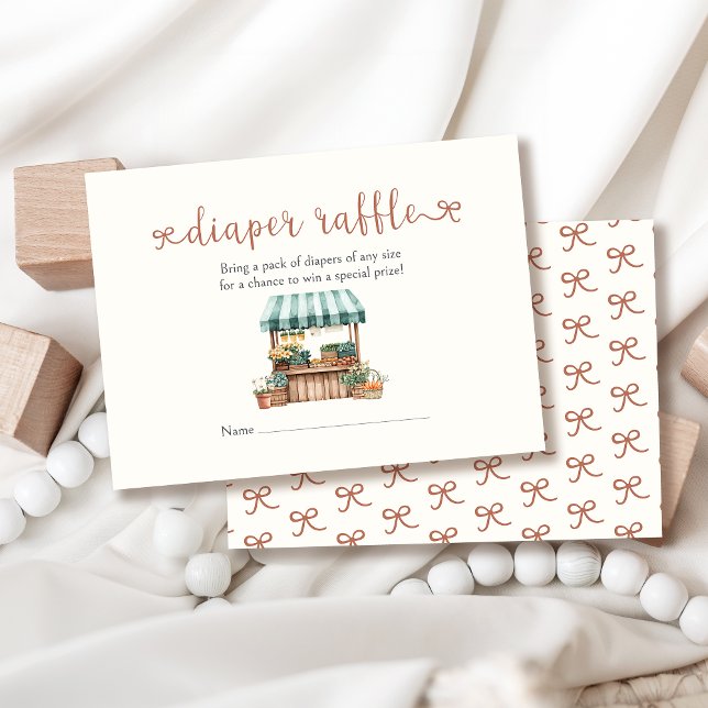 Carte D'accompagnement Raffle de couche de Baby shower cultivé localement (Créateur téléchargé)