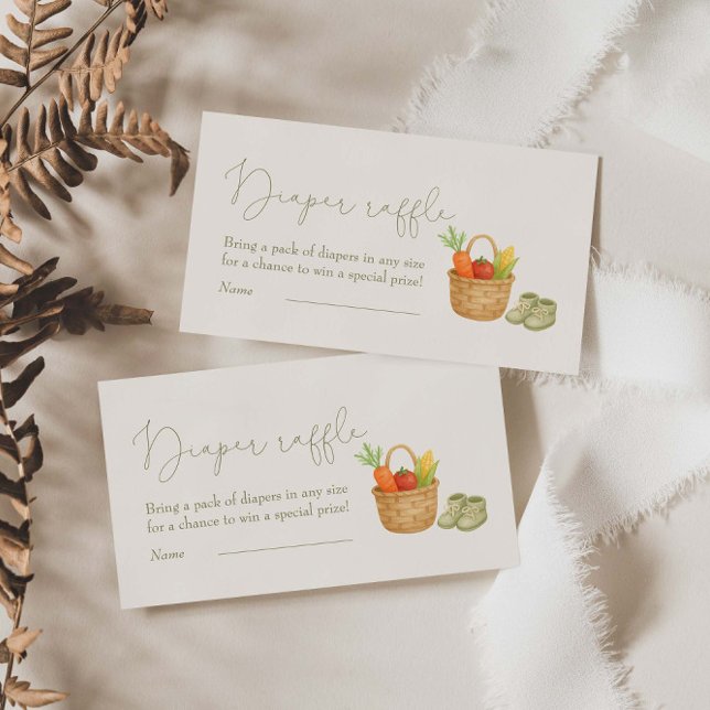 Carte D'accompagnement Raffle de couche de Baby shower cultivé localement (Créateur téléchargé)