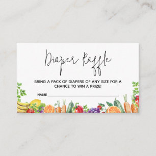 Carte D'accompagnement Raffle de couche de Baby shower cultivé localement