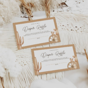 Carte D'accompagnement Raffle de couche de Baby shower de rodéo rustique