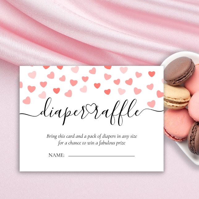 Carte D'accompagnement Raffle de couches | | Baby shower de la Saint Vale (Créateur téléchargé)