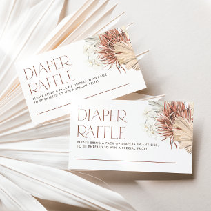Carte D'accompagnement Raffle de couches Bohème Feuilles de palmier et or