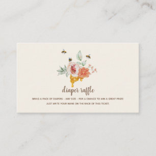Carte D'accompagnement Raffle de couches doux comme peut être Baby shower