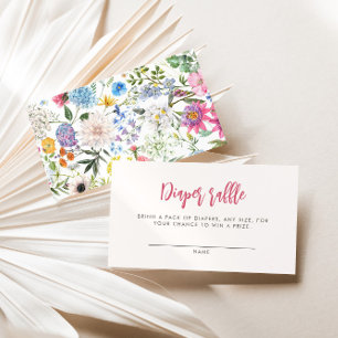 Carte D'accompagnement Raffle de couches florales