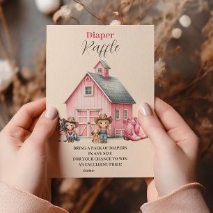 Carte D'accompagnement Raffle de diappeur de bébé de l'aquarelle occident