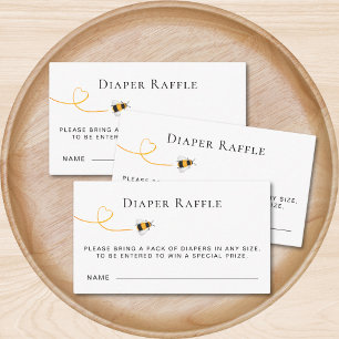 Carte D'accompagnement Raffle de la couche de Baby shower d'abeilles