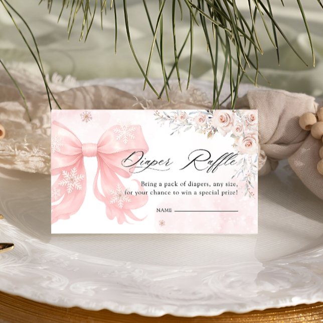 Carte D'accompagnement Raffle de la couche de plongée rose d'hiver à l'ex (Créateur téléchargé)