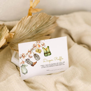 Carte D'accompagnement Raffle de lessive pour bébé de pêche rustique