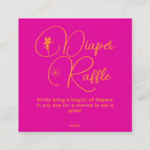 Carte D'accompagnement Raffle minimaliste de première fille fée d'anniver