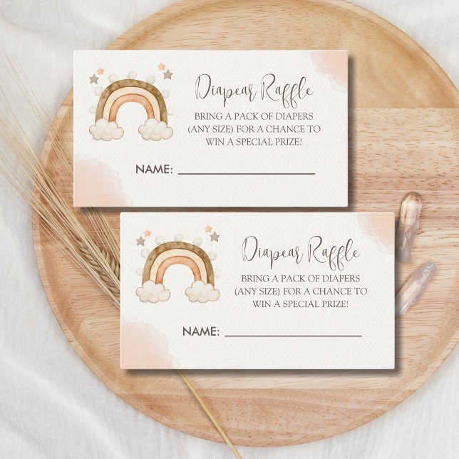 Carte D'accompagnement Rainbow Boho Baby Shower Gender Neutral (Créateur téléchargé)