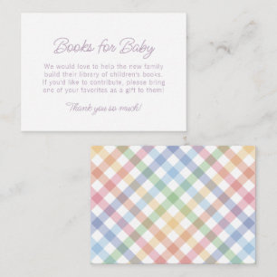 Carte D'accompagnement Rainbow plaid simples livres mignons pour bébé dou