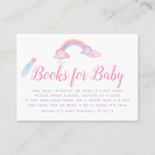 Carte D'accompagnement Rainbow Unicorn Baby Girl Douche Demande de réserv
