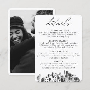 Carte D'accompagnement Raleigh Mariage Détails verticaux