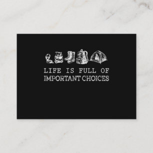 Carte D'accompagnement Randonnée Lover   La Vie Est Pleine De Choix Impor