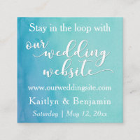 Rappel du site Web du Mariage d'aquarelle turquois