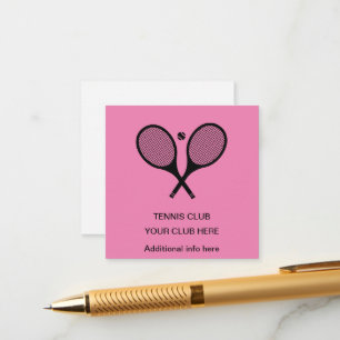 Carte D'accompagnement Raquette de tennis rose personnalisée