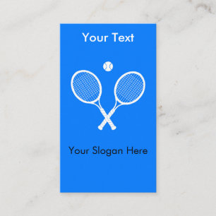 Carte D'accompagnement Raquettes de tennis avec Ball Blue texte personnal
