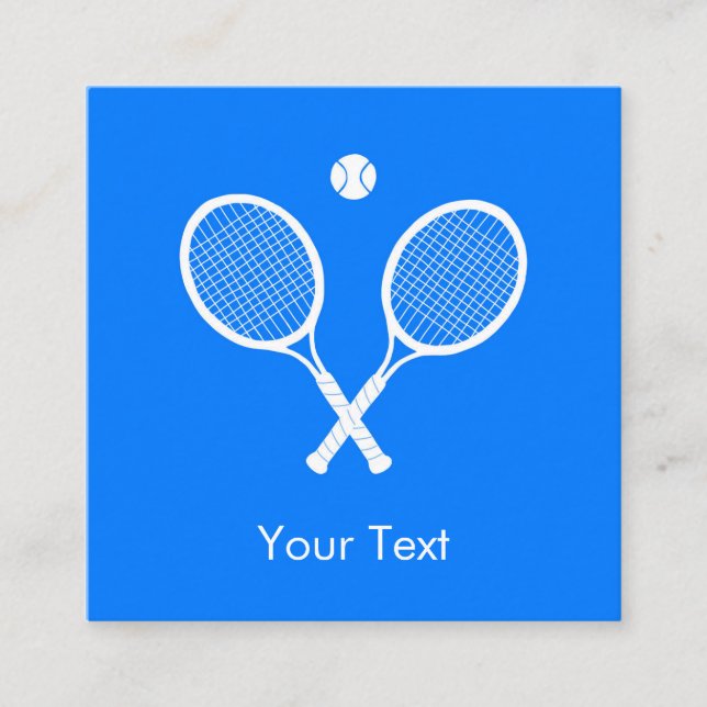 Carte D'accompagnement Raquettes de tennis avec Ball Ultramarine bleu Cus (Devant)