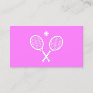Carte D'accompagnement Raquettes de Tennis et Ball Party rose