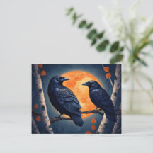 Ravens lunes sur les bouleaux