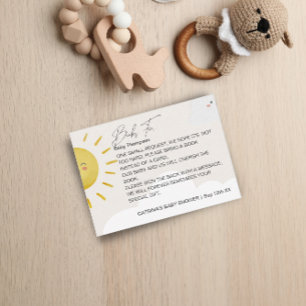 Carte D'accompagnement Ray of Sunshine Nuages Livres neutres Baby Small