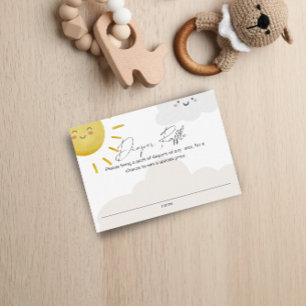 Carte D'accompagnement Rayon de soleil Nuages Neutre Barreau Petit