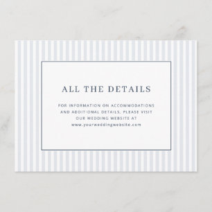 Carte D'accompagnement Rayures minimalistes bleues sereines