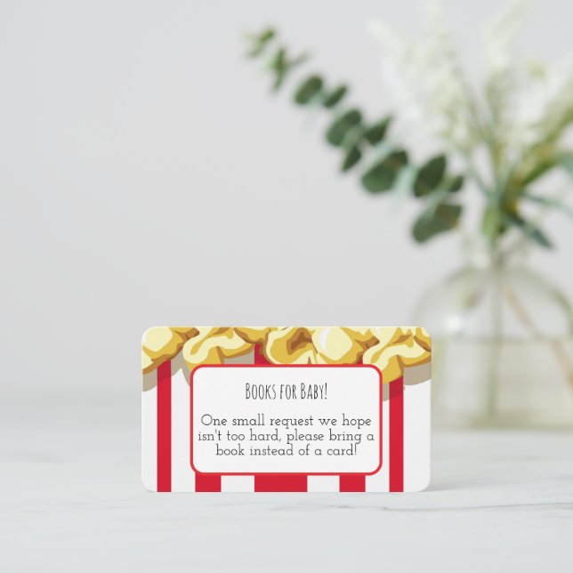 Carte D'accompagnement Ready To POP! Baby Shower Book Request (Debout devant)