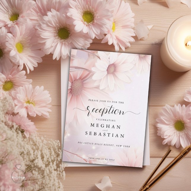 Carte D'accompagnement Réception Baise rose pâle (Créateur téléchargé)