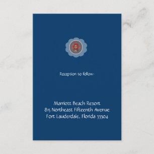 Carte D'accompagnement Réception Blue Vaftisi