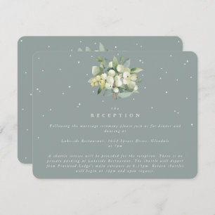 Carte D'accompagnement Réception Bouquet Seafoam Snowberry+Eucalyptus